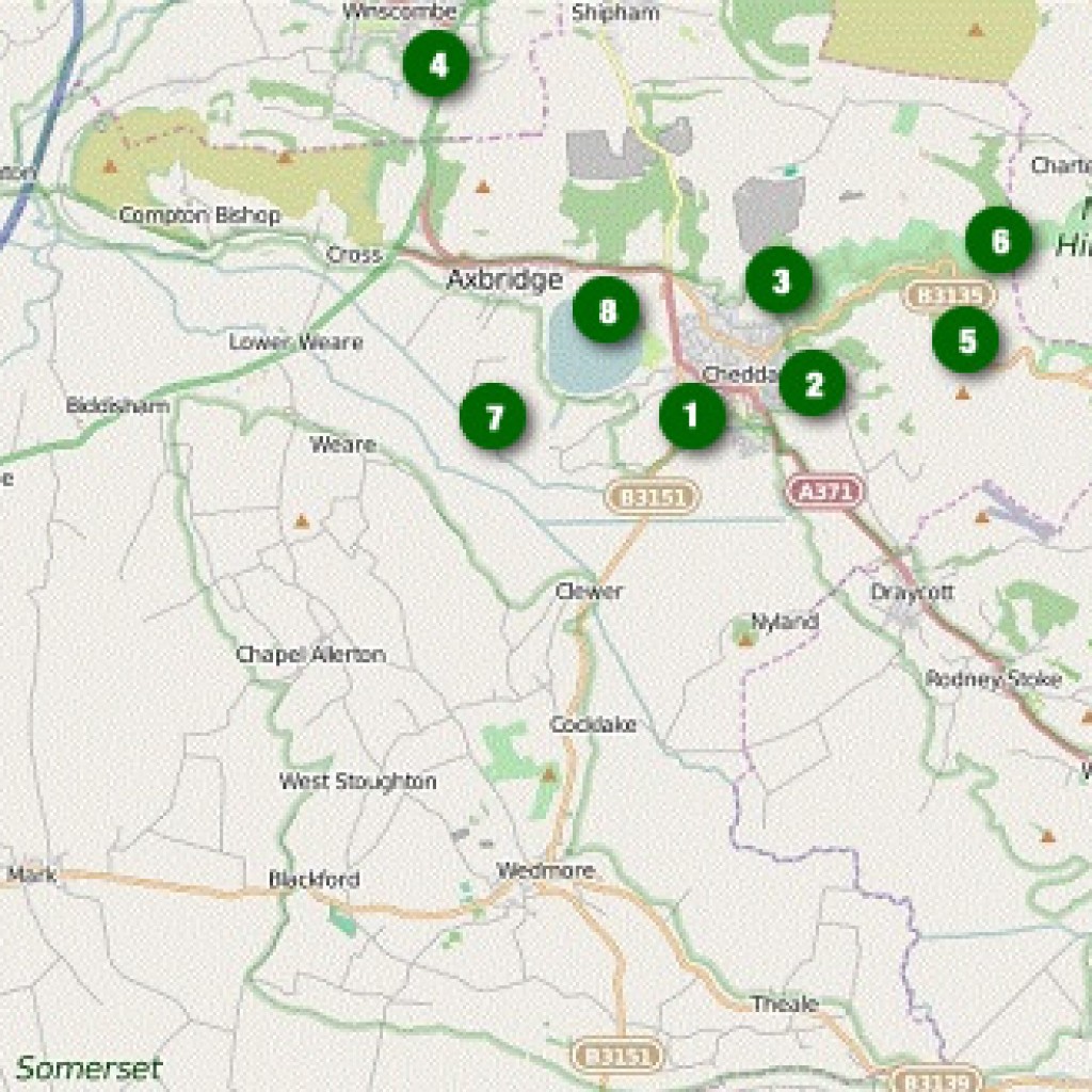 cheddar_maps Cheddar Walking